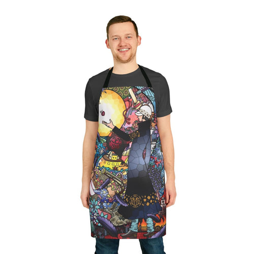 Anime-inspired one piece apron featuring the character Trafalgar Law