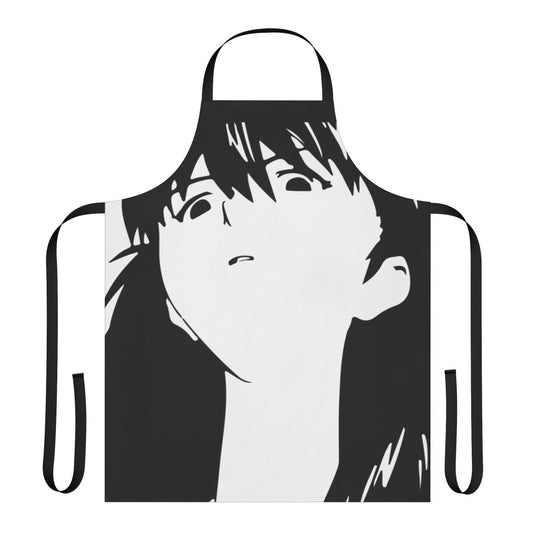 Anime-inspired apron featuring Asuka Langley from Evangelion, a popular meme character