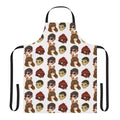 Anime-style RWBY Team CFVY apron with characters Velvet, Coco, Fox, and Yatsuhashi