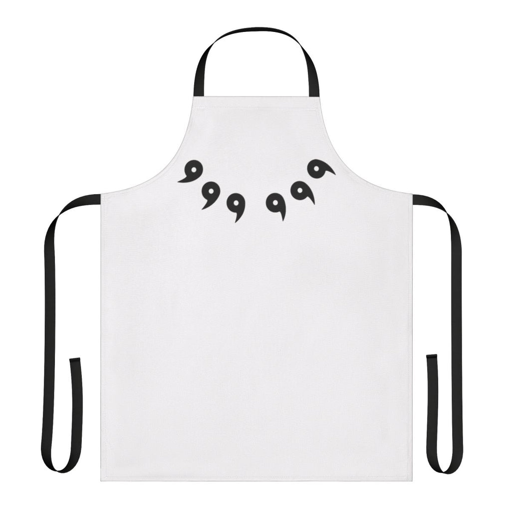 Anime inspired apron featuring the Tomoe symbol and Sage of the Six Paths design