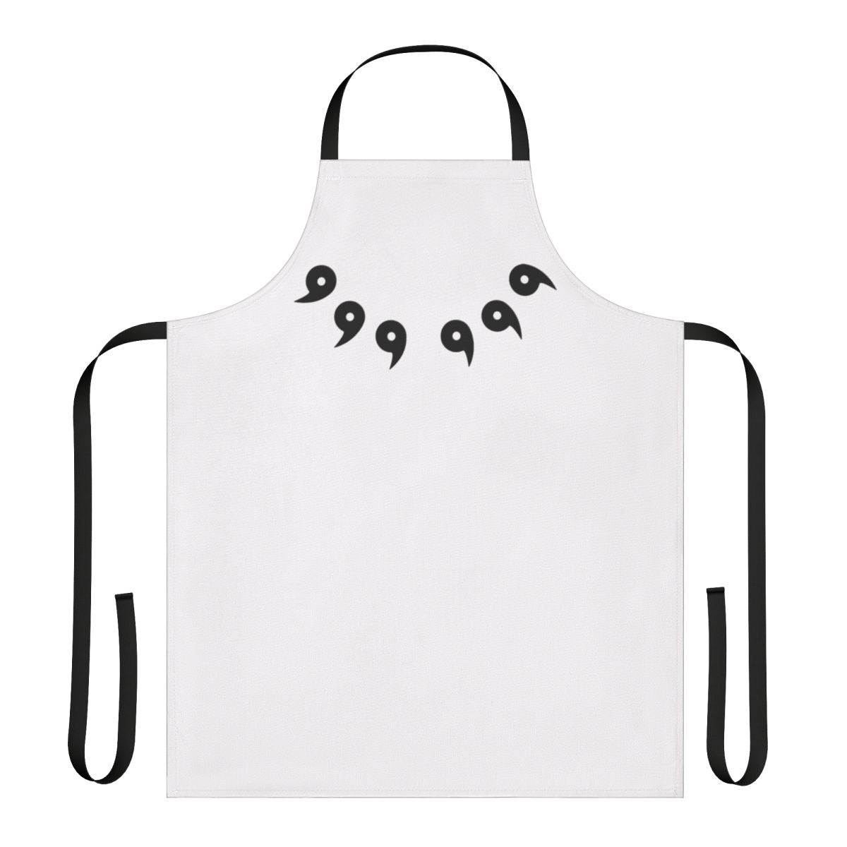 Anime inspired apron featuring the Tomoe symbol and Sage of the Six Paths design