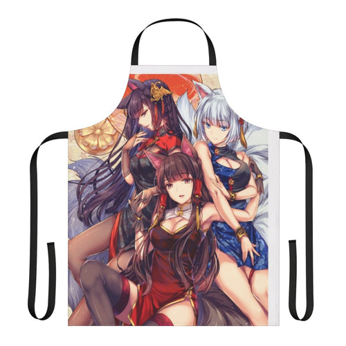 Sakura Empire-themed apron featuring characters from the Azur Lane anime series