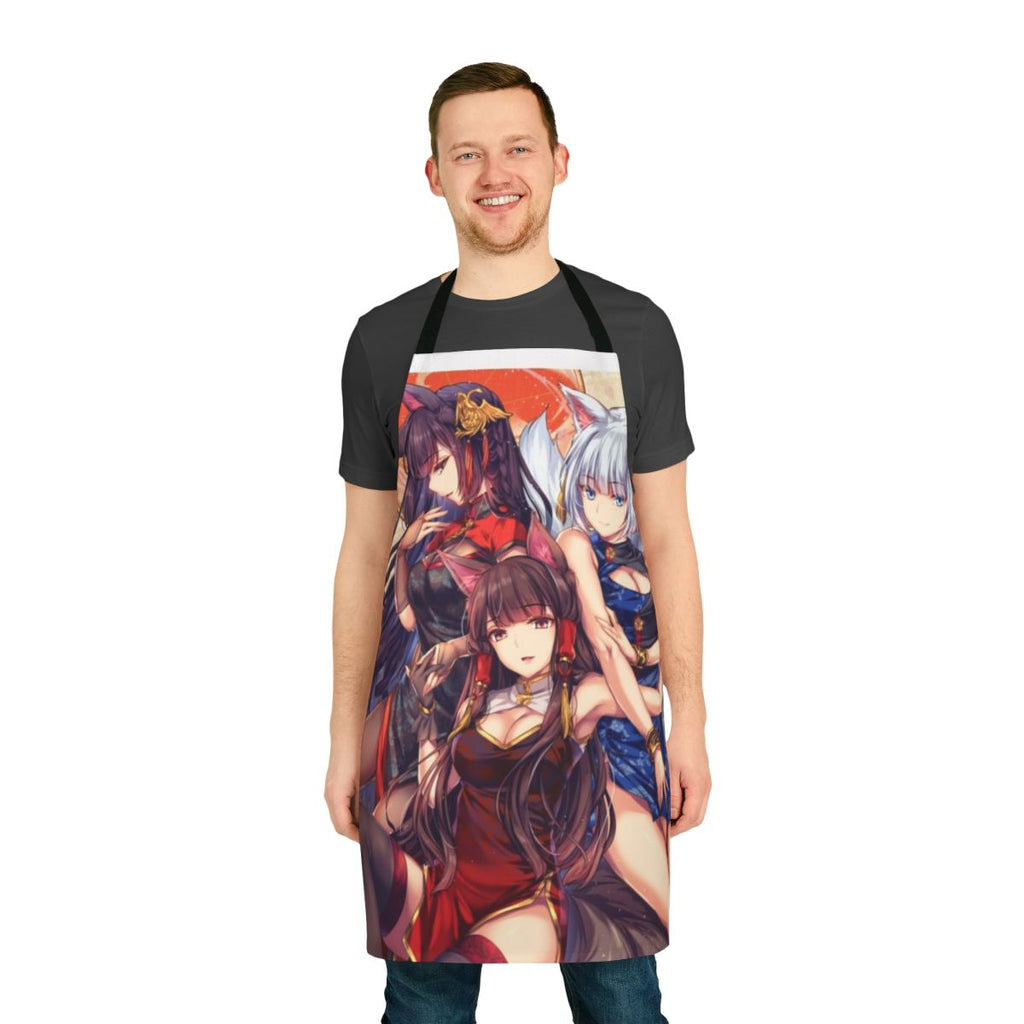 Sakura Empire-themed apron featuring characters from the Azur Lane anime series