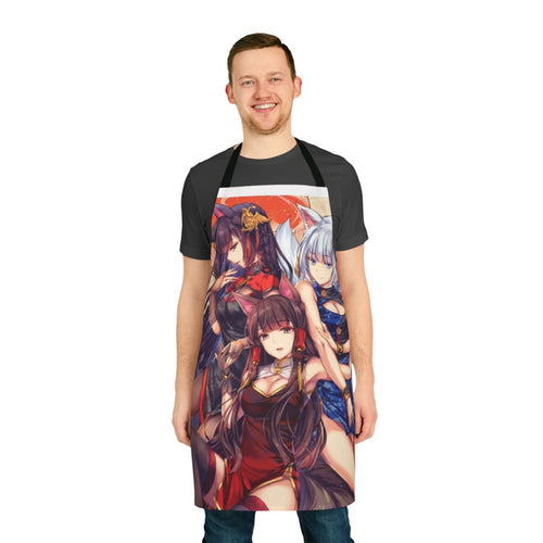 Sakura Empire-themed apron featuring characters from the Azur Lane anime series