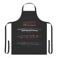 A stylish apron featuring the Santoryu swords from the anime series One Piece