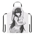 Stylish anime-themed apron featuring Senjougahara Hitagi from the Monogatari series