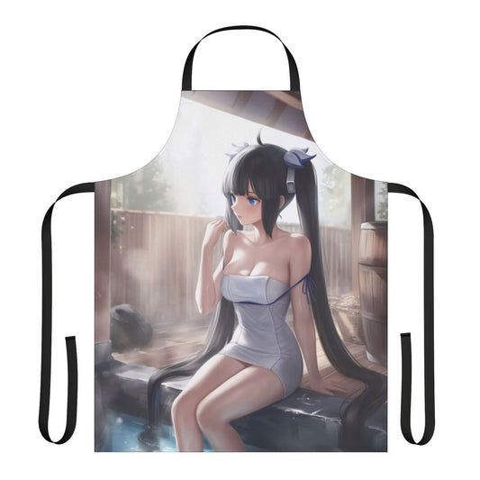 An anime-inspired sexy apron featuring the design of a hot spring goddess