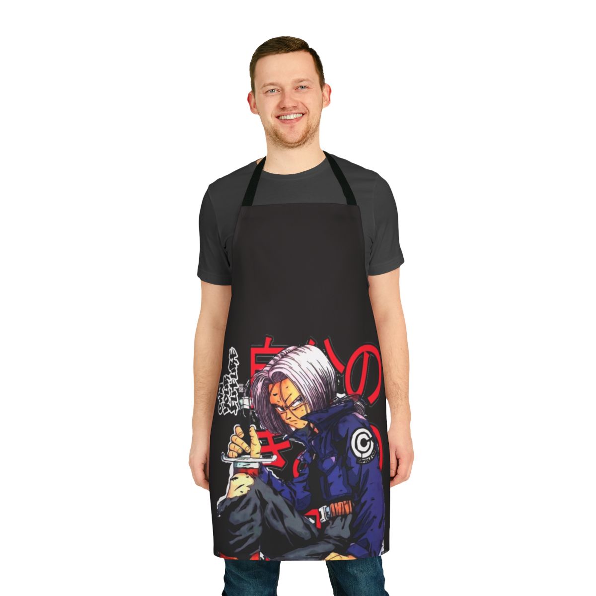 Trunks-themed apron featuring the character from the Dragon Ball Z anime series
