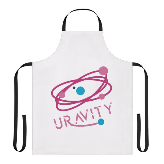 Uravity-themed apron featuring the character Uraraka Ochako from the anime series My Hero Academia