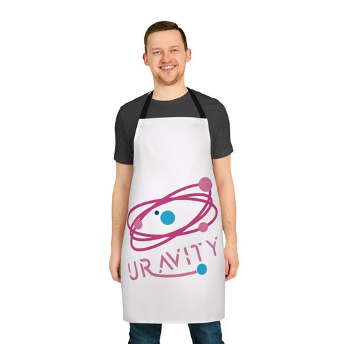 Uravity-themed apron featuring the character Uraraka Ochako from the anime series My Hero Academia