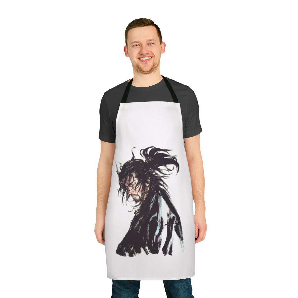 Vagabond-themed apron featuring the iconic characters and art style from the popular manga series