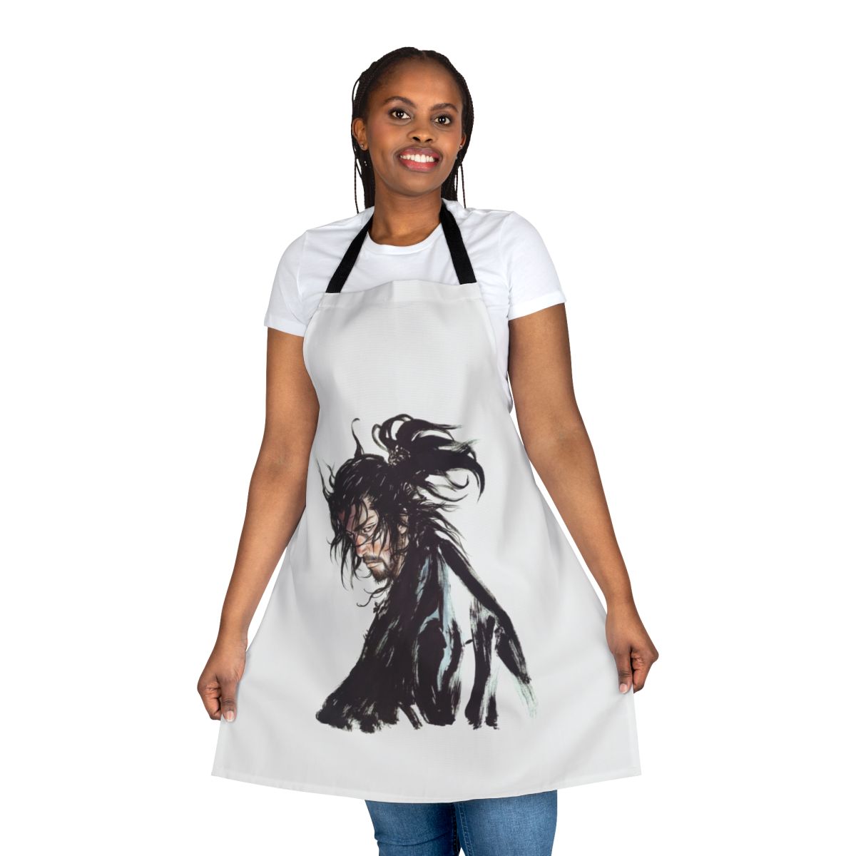Vagabond-themed apron featuring the iconic characters and art style from the popular manga series