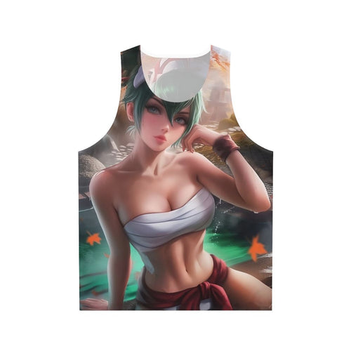 Anime-inspired kitsune design unisex tank top