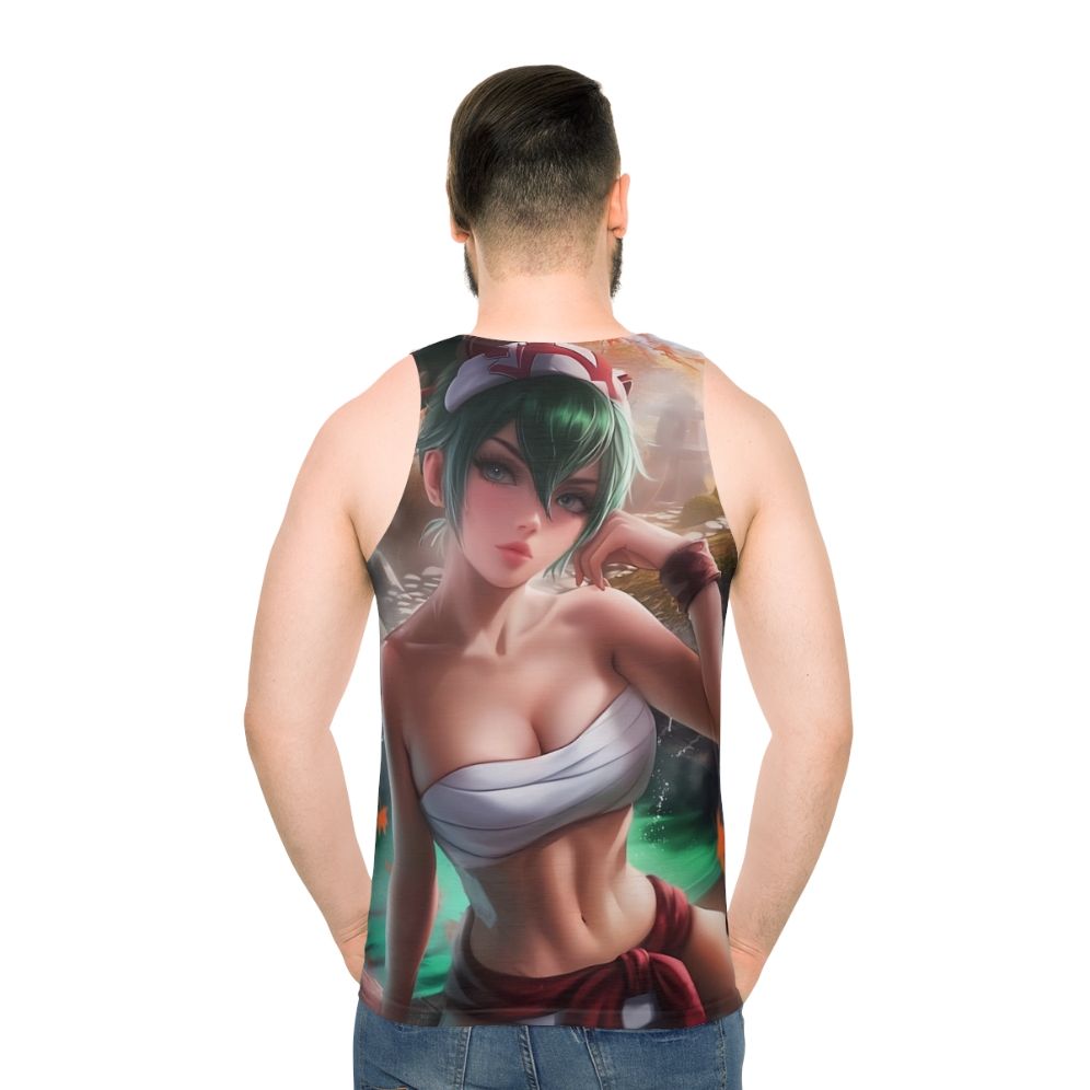 Anime-inspired kitsune design unisex tank top