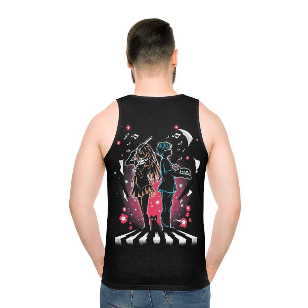Anime tank top featuring characters from the popular anime series "Your Lie in April"
