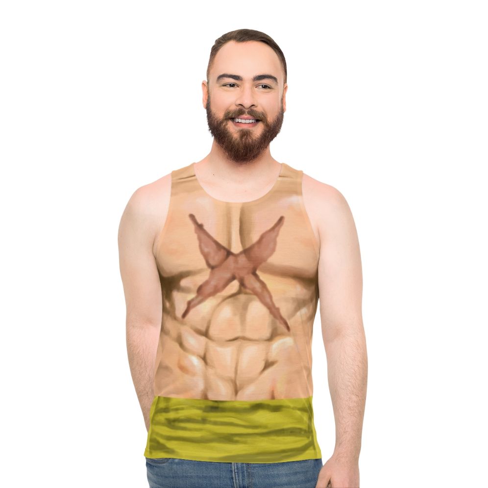 Anime-inspired manly tank top