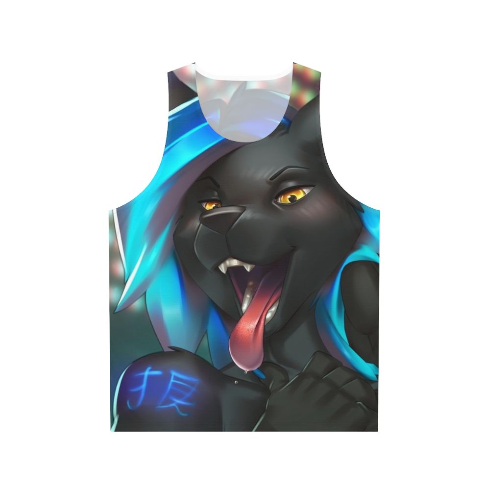 Anime neko furry cat design unisex tank top