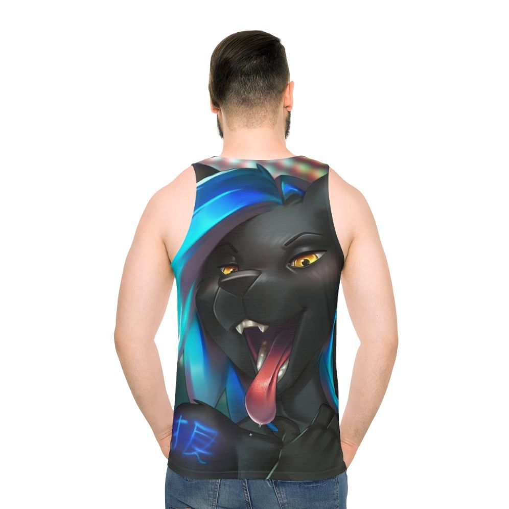 Anime neko furry cat design unisex tank top