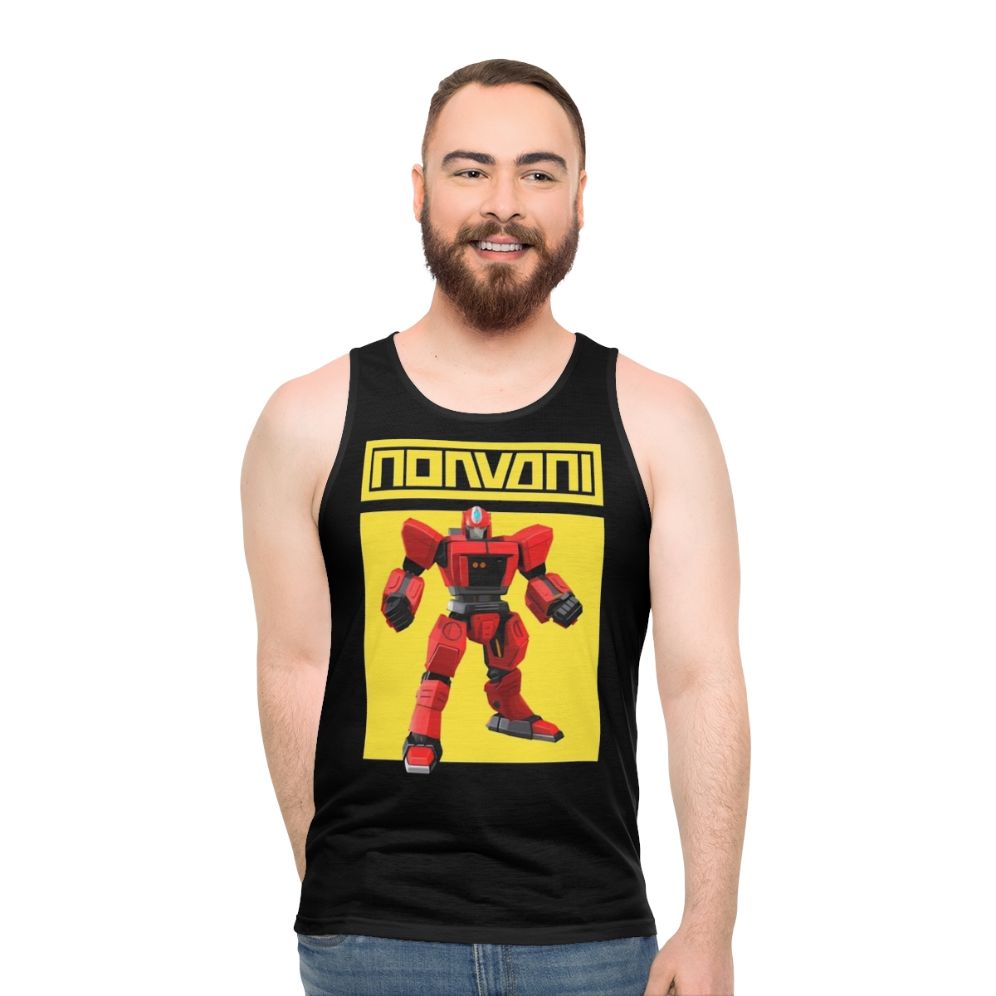 Anime robot hero unisex tank top