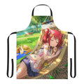Anime-inspired spring picnic apron featuring characters from the popular Love Live Sunshine series