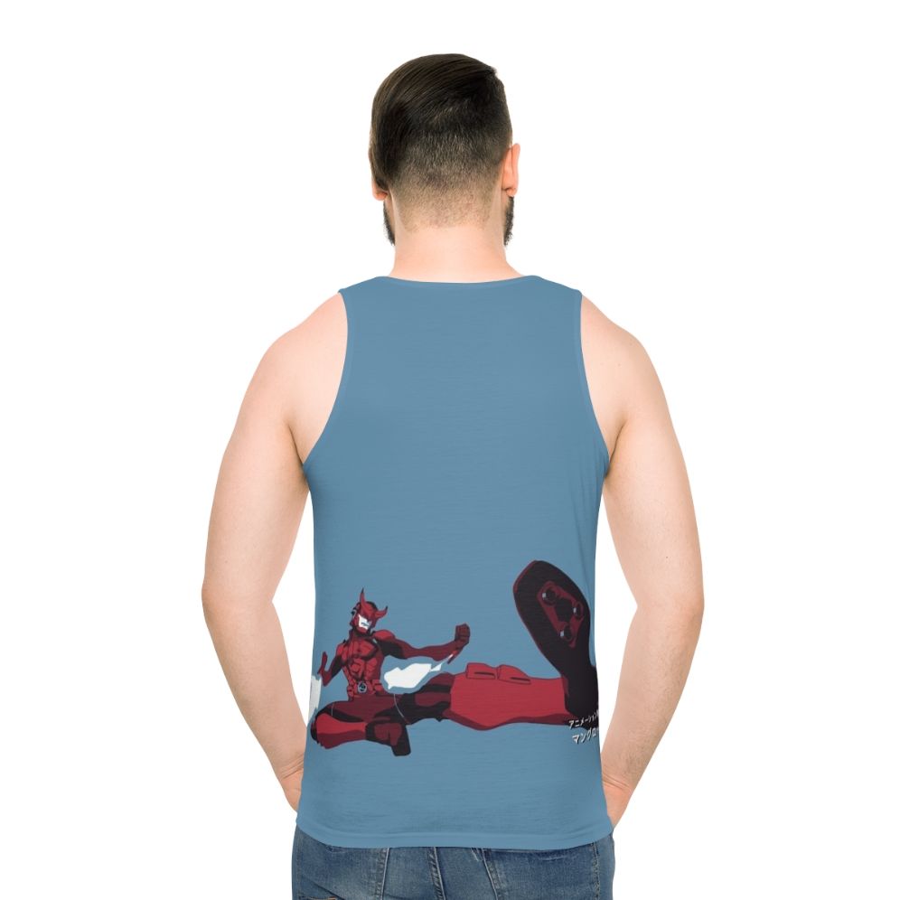 Anime Unisex Tank Top with Samurai Flamenco Inspired Design