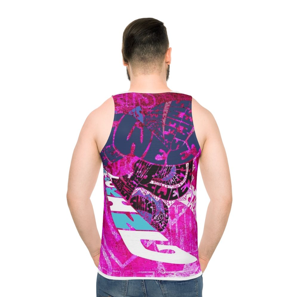 Anime inspired unisex tank top featuring Stocking Anarchy from Panty & Stocking with Garterbelt