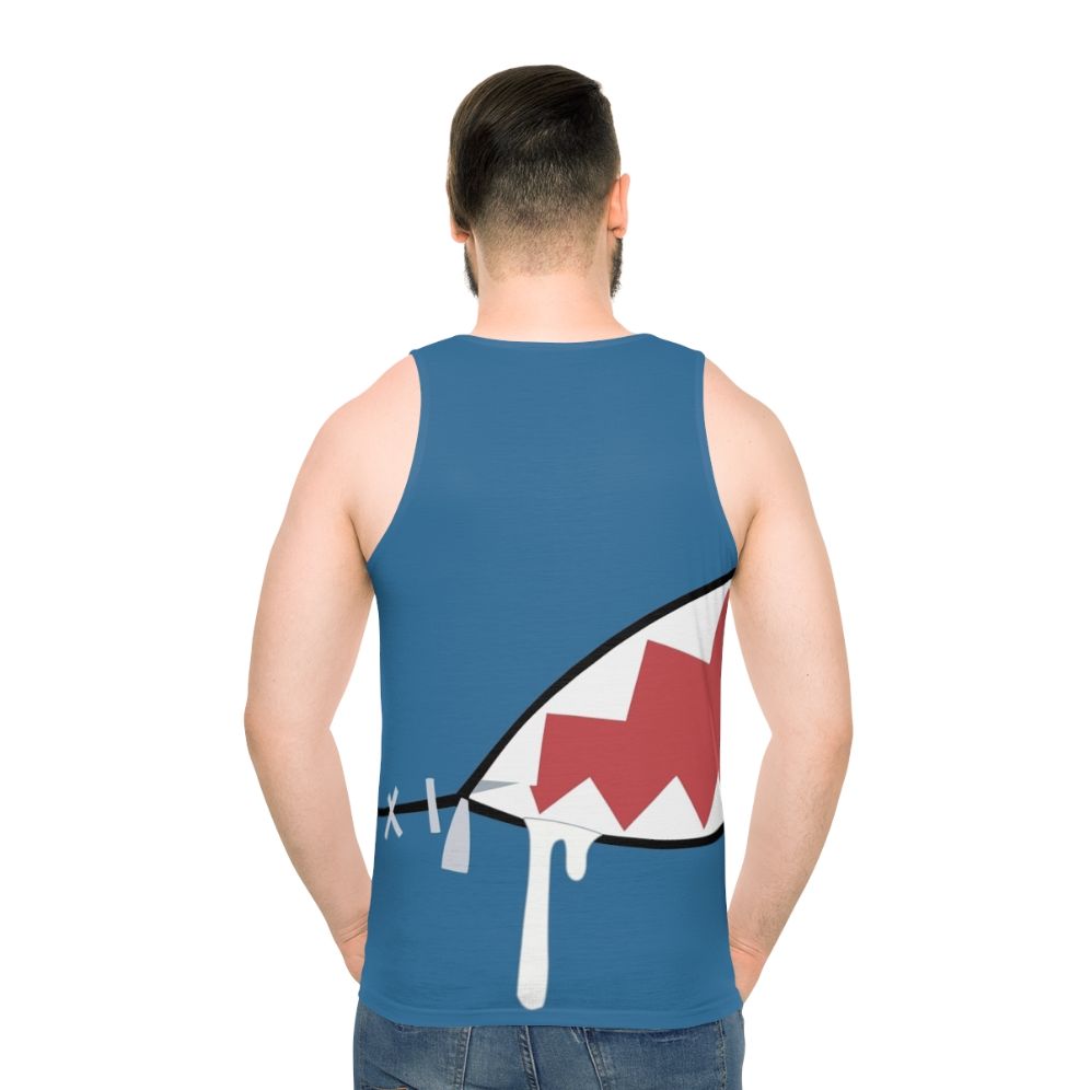 Anime virtual youtuber Hololive shark teeth design unisex tank top