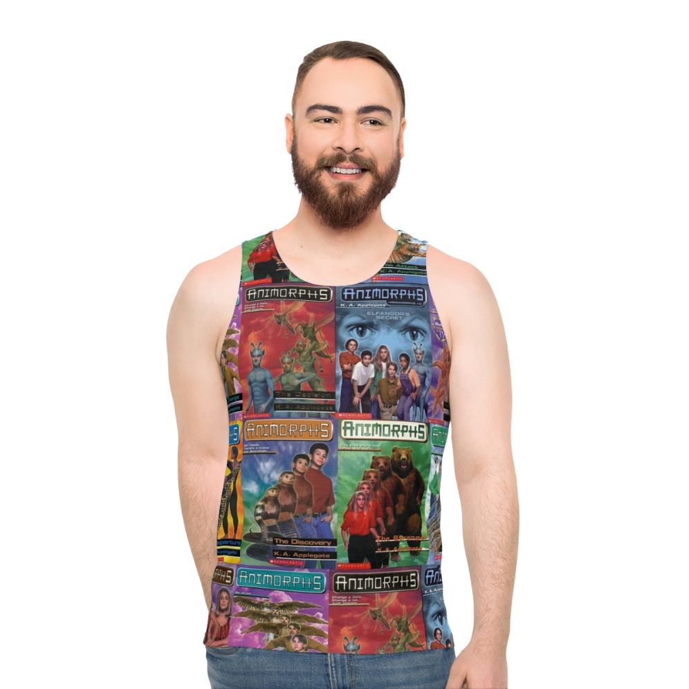 Animorphs book covers graphic tank top