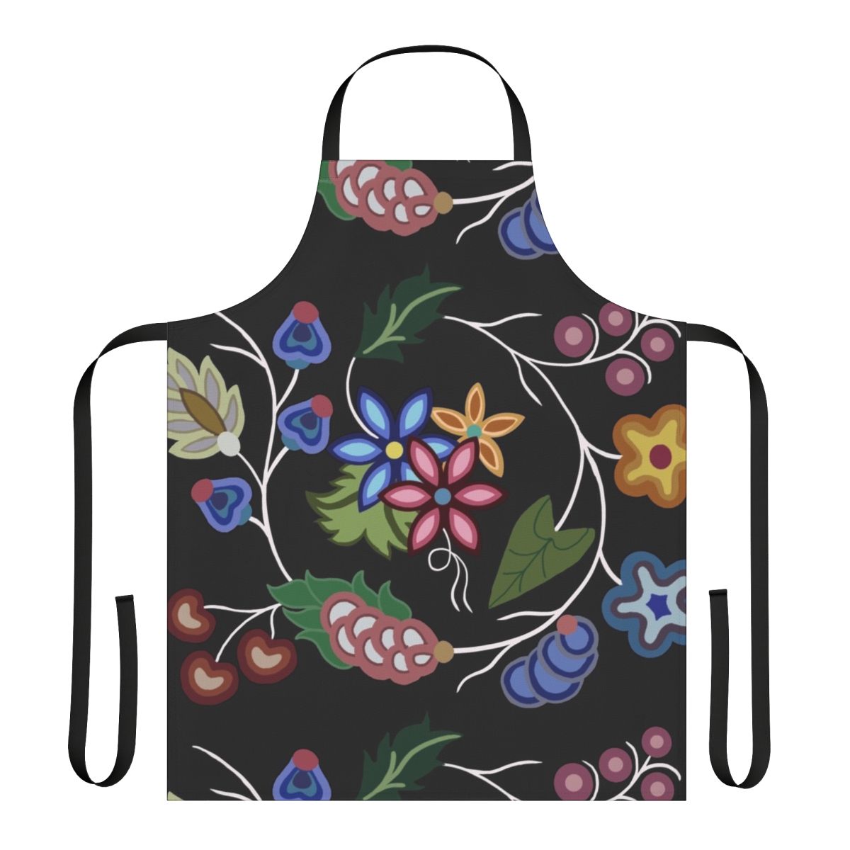 Anishnawbe-inspired apron featuring a traditional indigenous pattern
