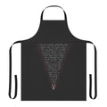V for Vendetta-inspired apron with Guy Fawkes mask and rebellious typography
