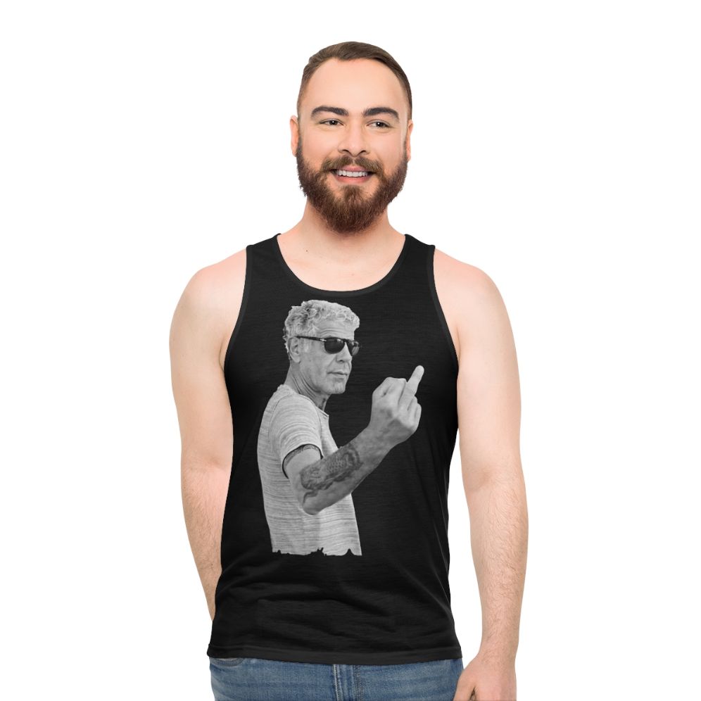 Anthony Bourdain vintage-style unisex tank top