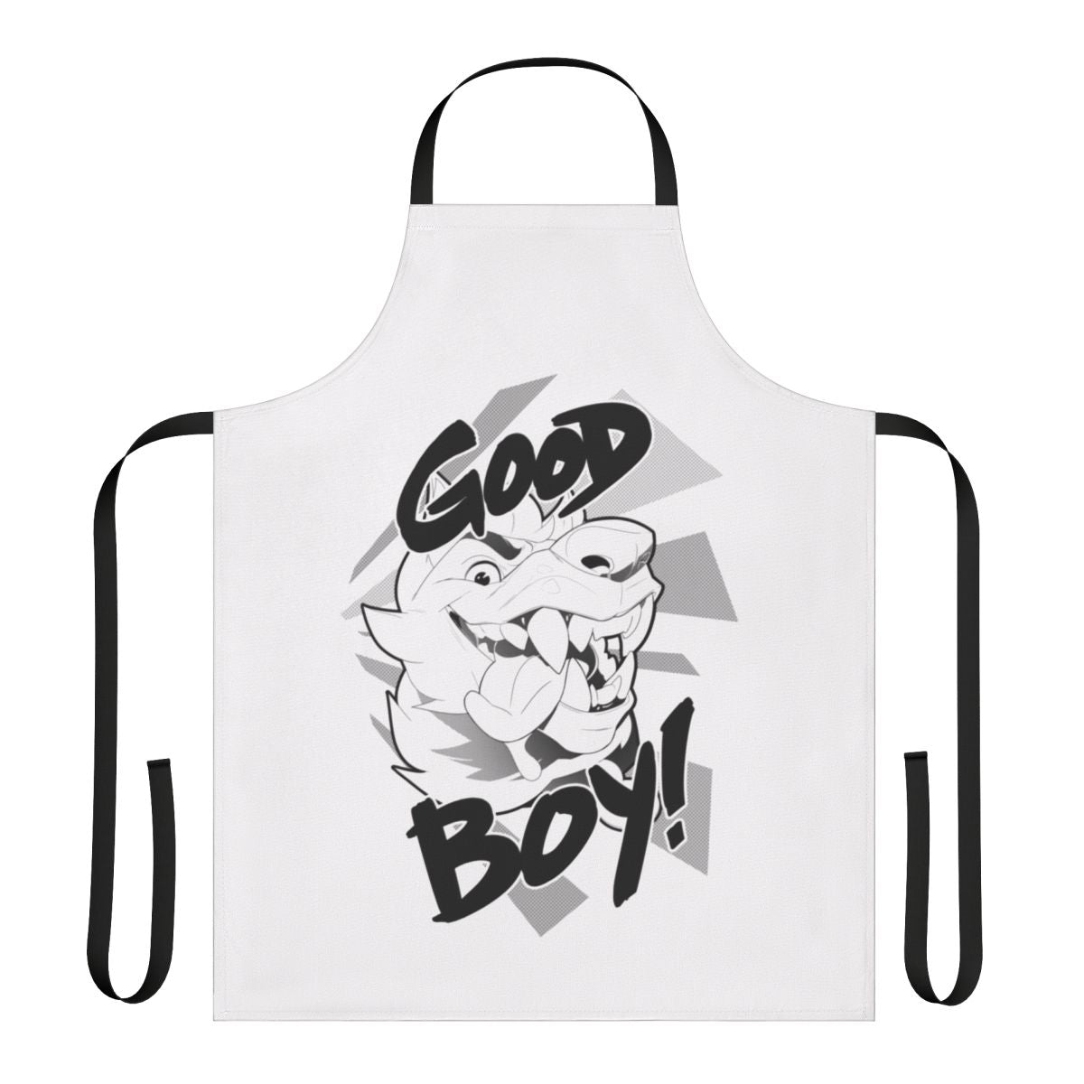 Anthropomorphic dog graphic design on a high-quality apron for pet owners