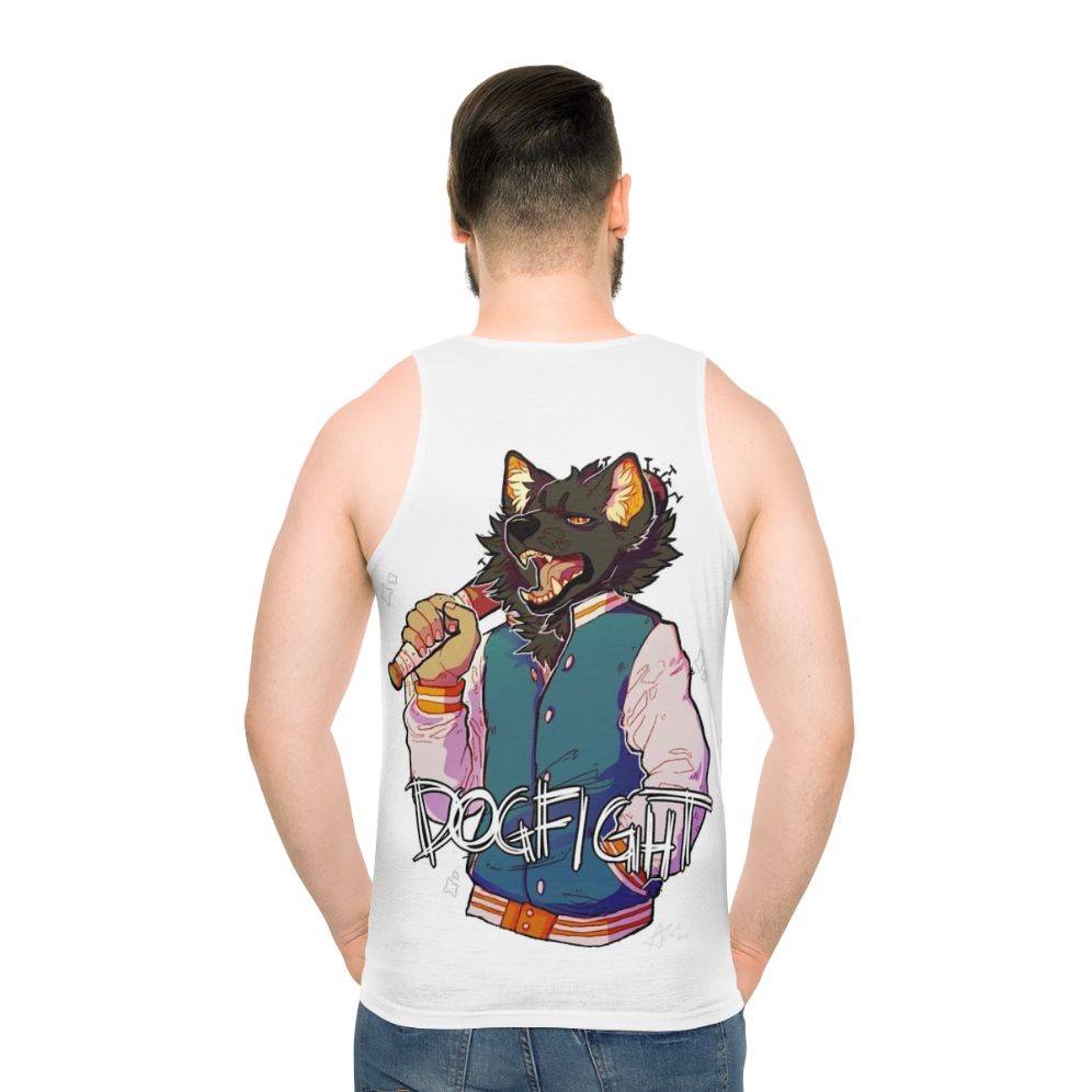 Anthropomorphic dog unisex tank top