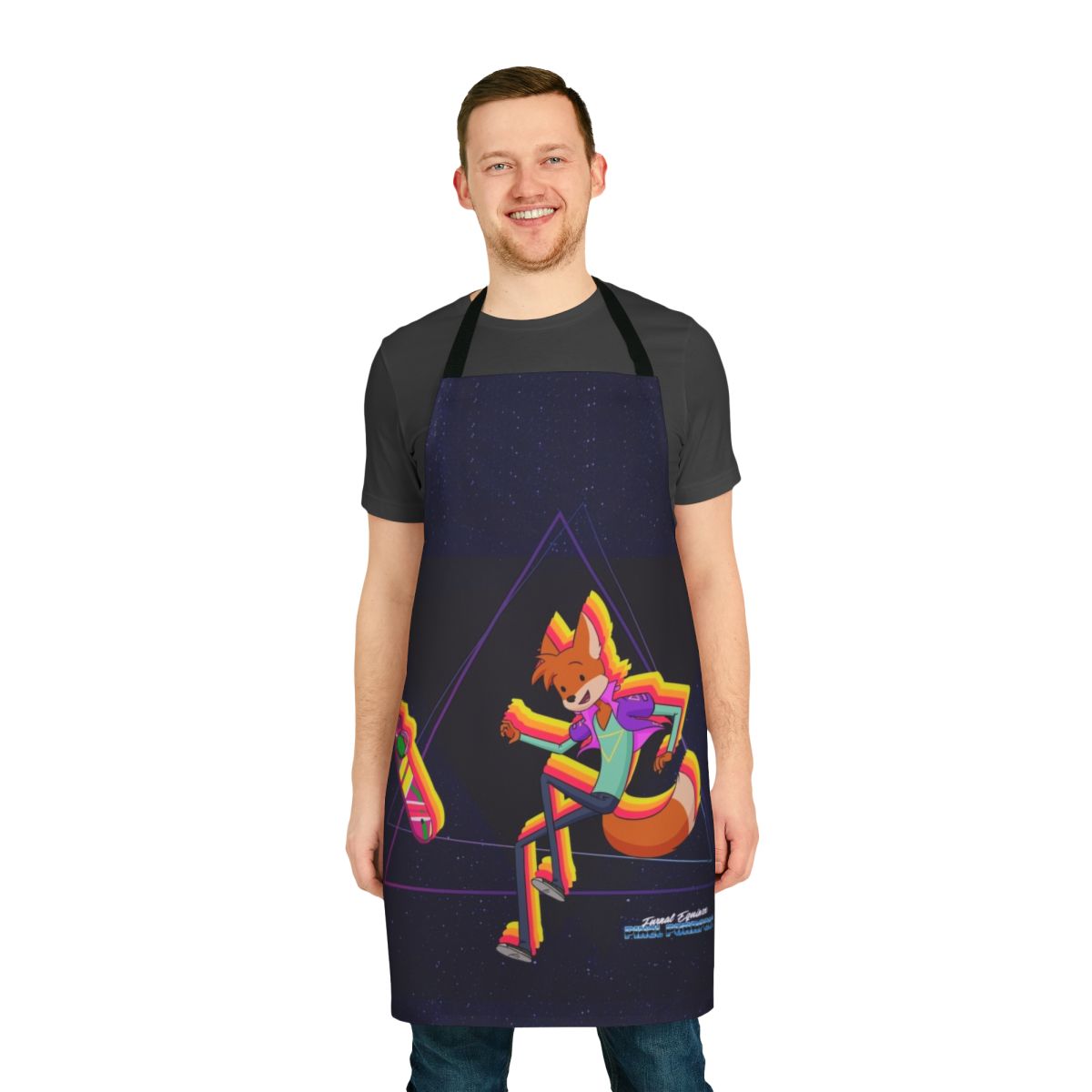Falling Marty Anthropomorphic Fox Apron