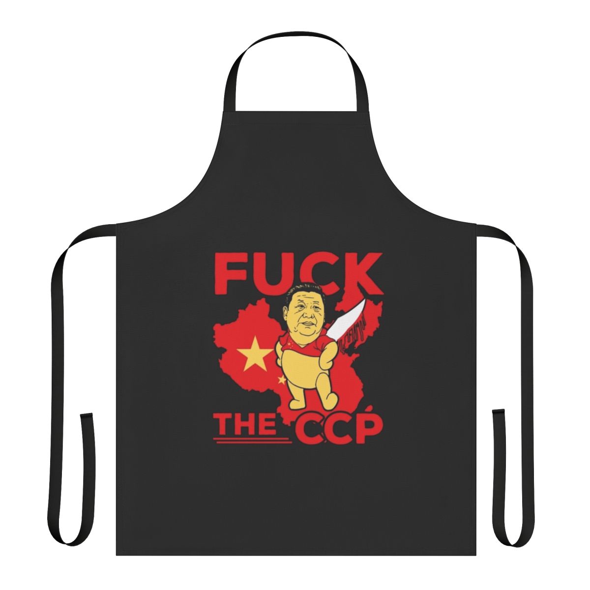 Anti-Communist Party apron with "Fuck CCP" message