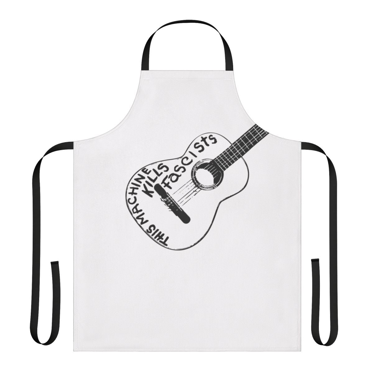 Anti-Fascist Political Protest Apron with Guitar and Lyrics