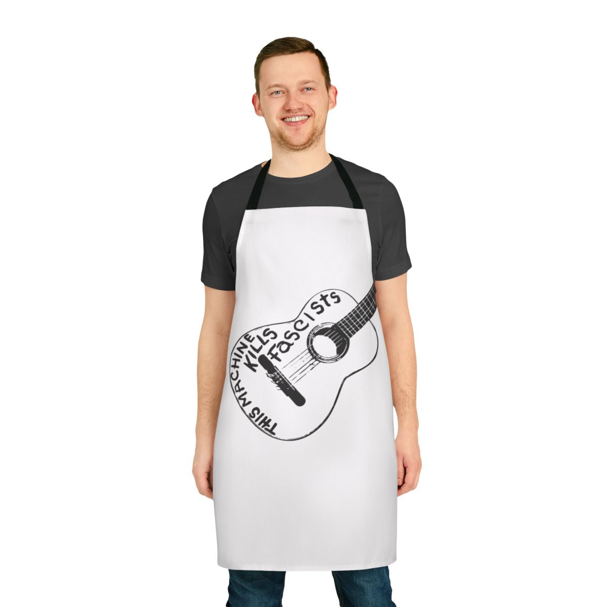 Anti-Fascist Political Protest Apron with Guitar and Lyrics