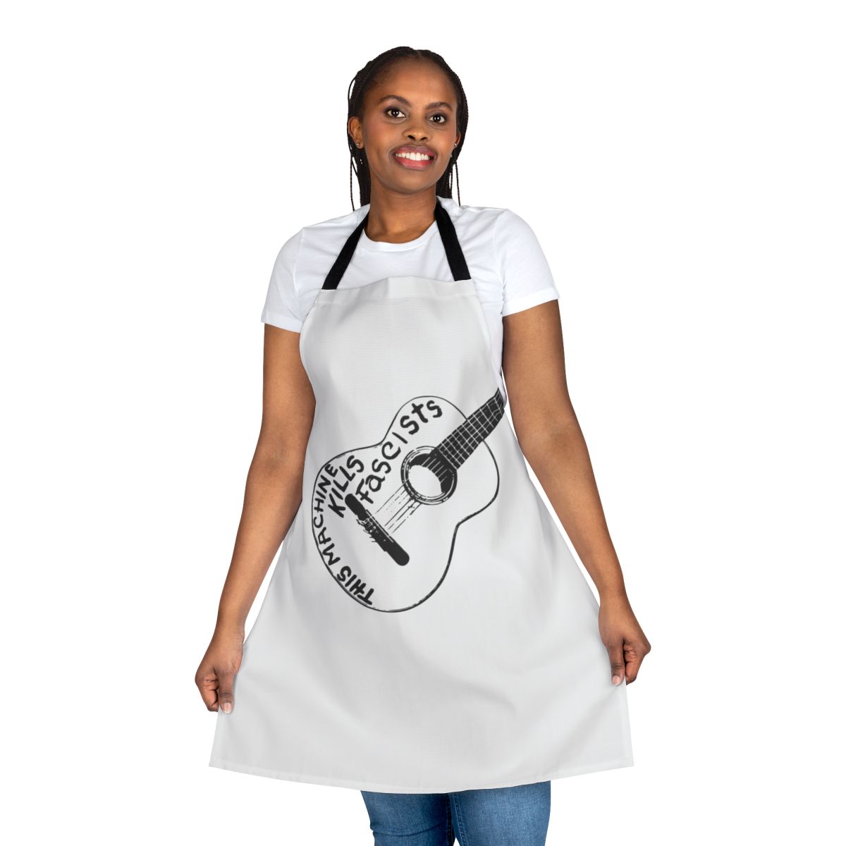 Anti-Fascist Political Protest Apron with Guitar and Lyrics