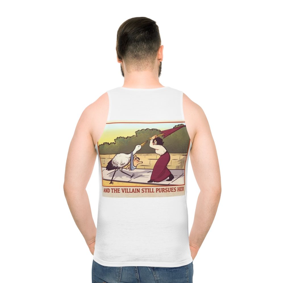 Anti-natalist feminist unisex tank top with parody design