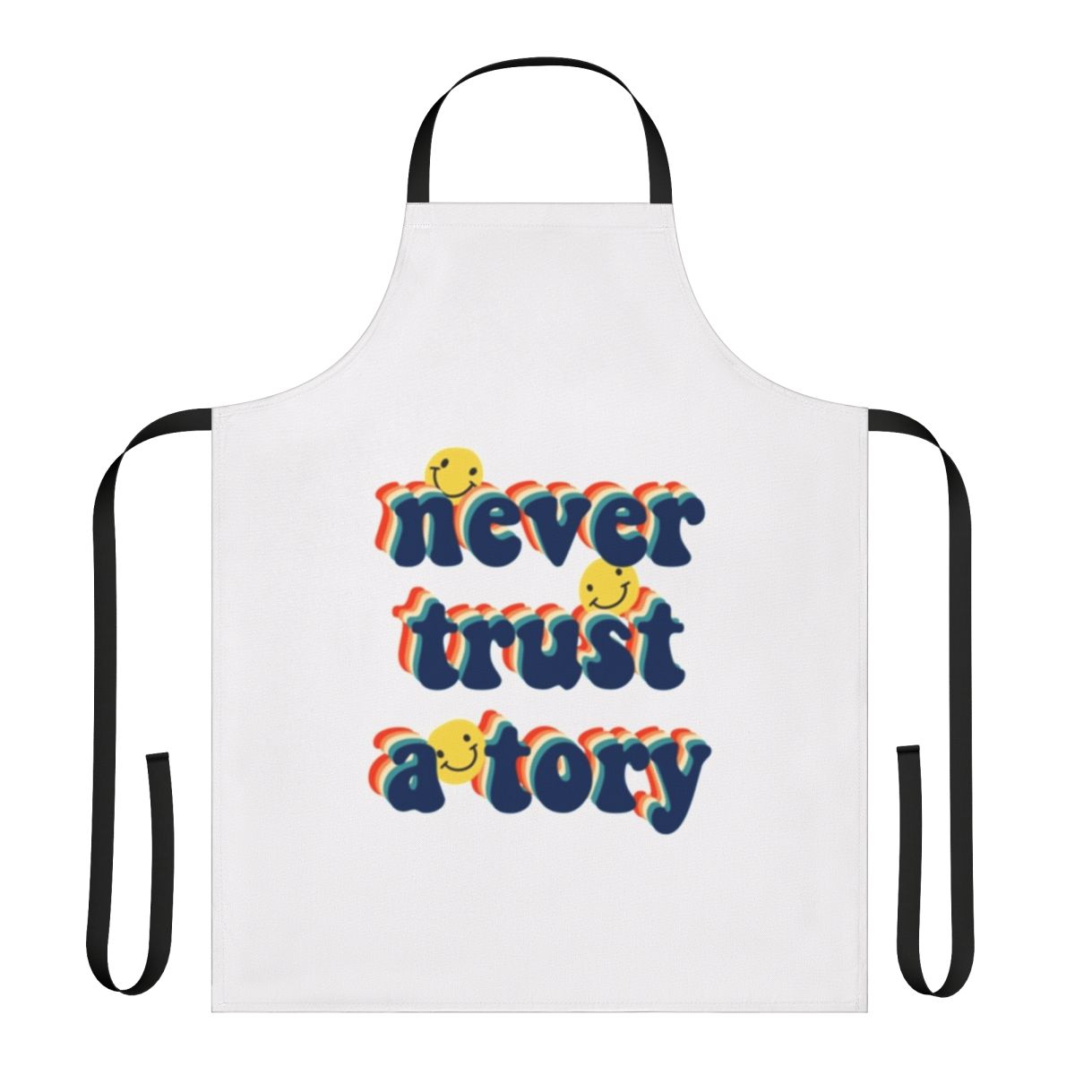 Anti-Tory Political Apron with Slogan "Never Trust a Tory"