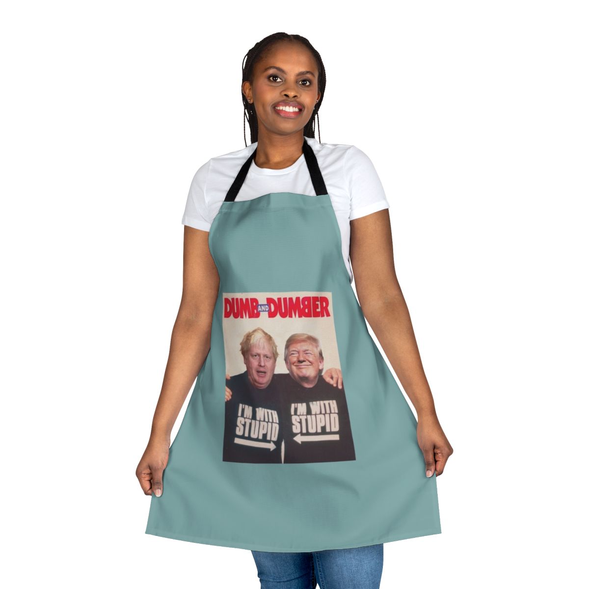 Anti-Trump and Anti-Boris Johnson Satire Apron