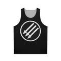 Antifascist unisex tank top with bold political design