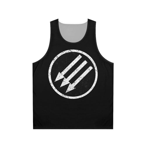 Antifascist unisex tank top with bold political design