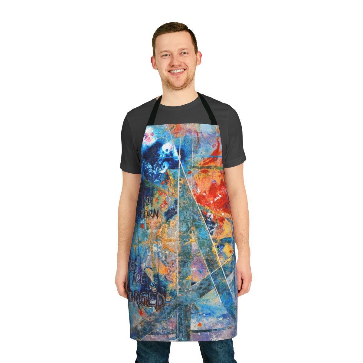 Antihero themed apron with political and activist design
