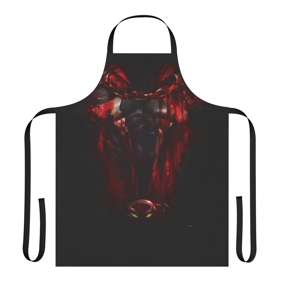 Antihero Horror Apron with Spawn-inspired gothic design, featuring chains, skulls, and hellfire imagery