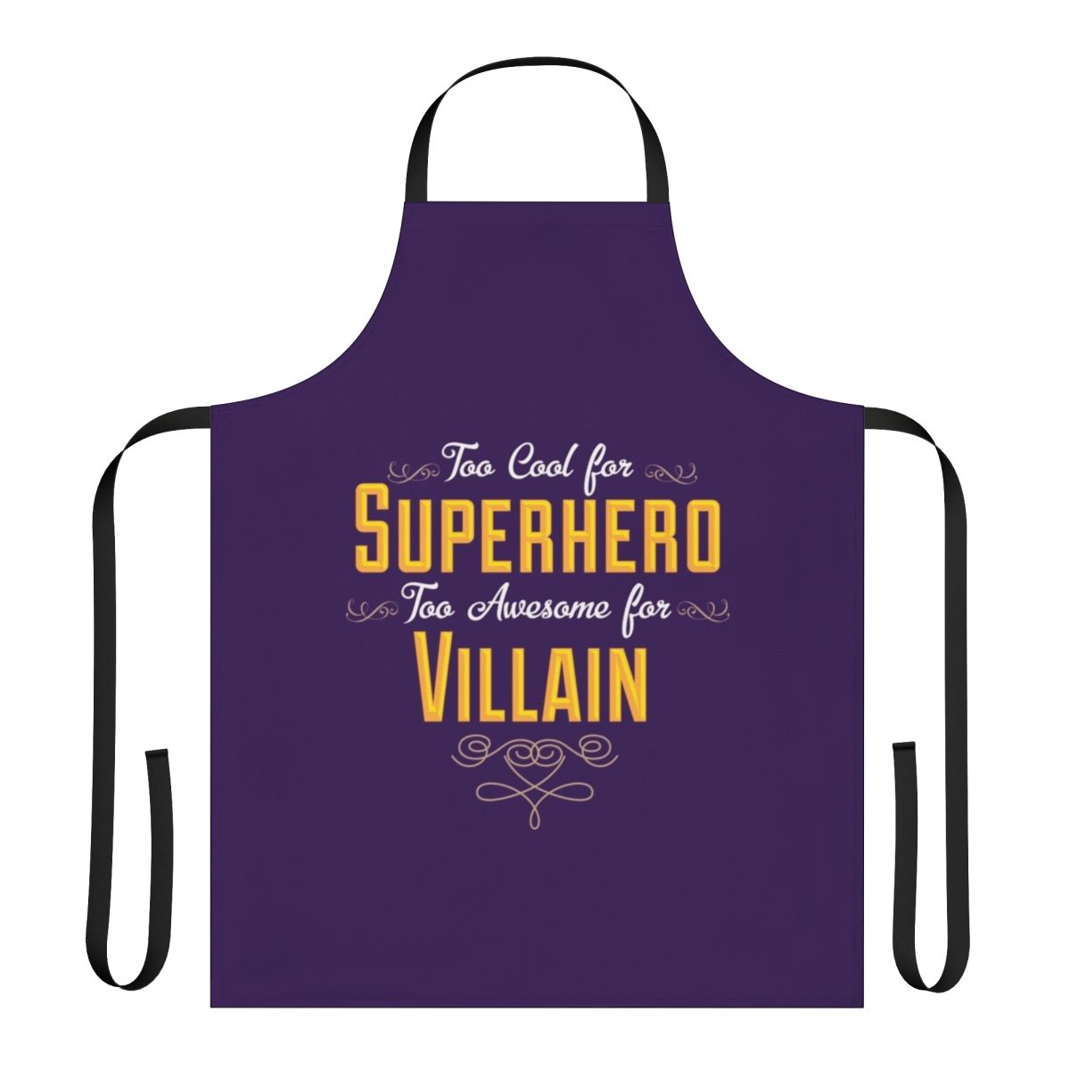 Antihero Definition Apron with Superhero and Villain Motifs