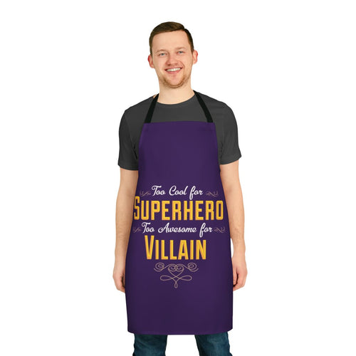 Antihero Definition Apron with Superhero and Villain Motifs