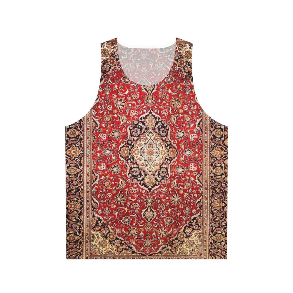 Antique Persian Floral Carpet Print Unisex Tank Top
