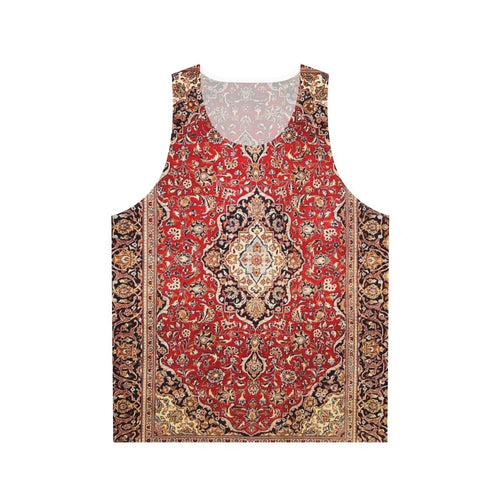Antique Persian Floral Carpet Print Unisex Tank Top