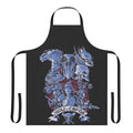 Apocalypse-themed apron with sci-fi and post-apocalyptic design elements